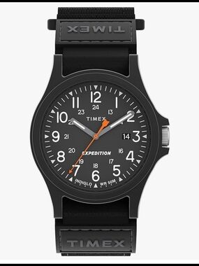 Timex Expedition Acadia Camper, Black Dial w/Fast Wrap Strap, TW4B23800, NEW!!